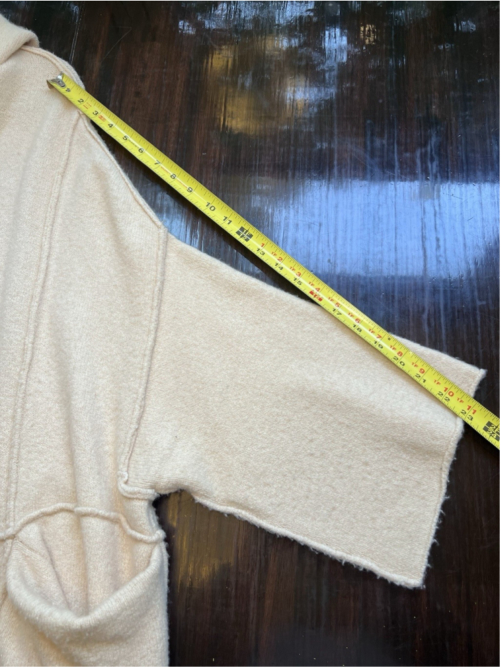 Free People All I Need Cozy Hooded Duster Lagenlook Boho Oversized Cream OS - Picture 11 of 15